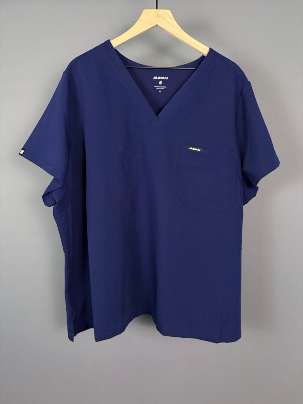 Jaanuu Rhena 1-Pocket Scrub Top 3X Midnight Navy NWT